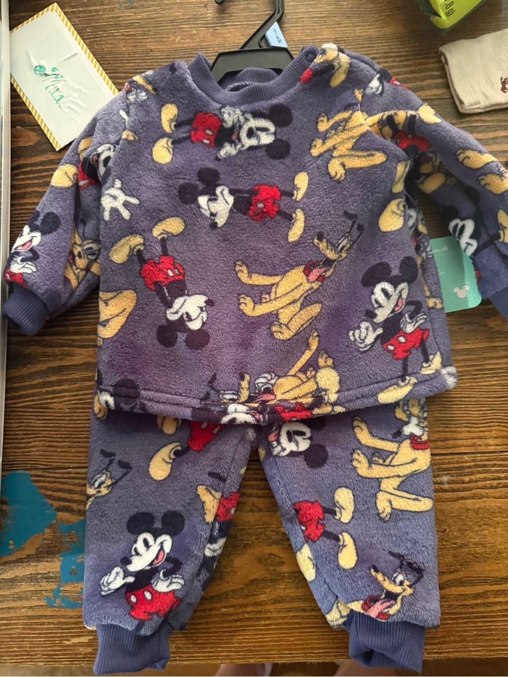 Disney Purple Mickey & Friends Plush Pajama Set